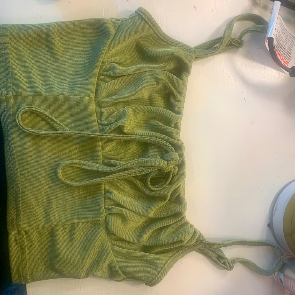 SHEIN MOD solid ruched bust cami top